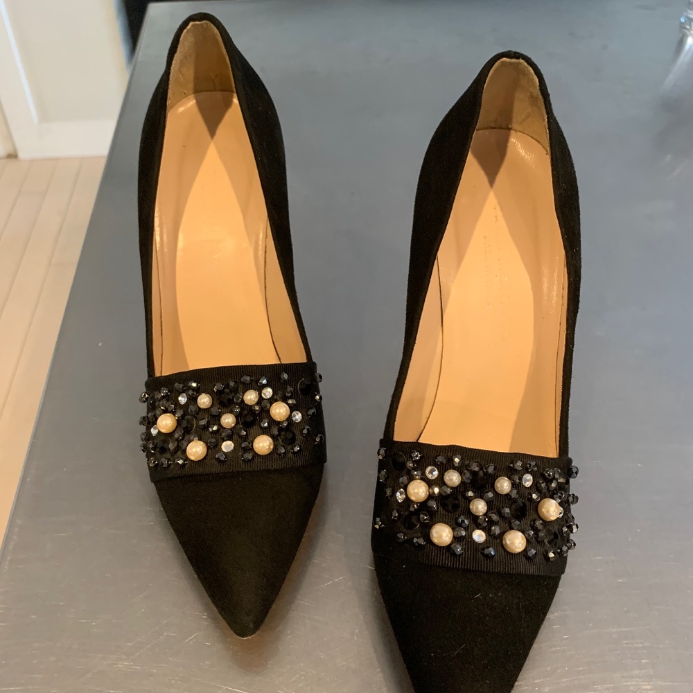 Vero Cuoio heels - size 8.  Pearls/embellishments. Purchased at Club Monaco